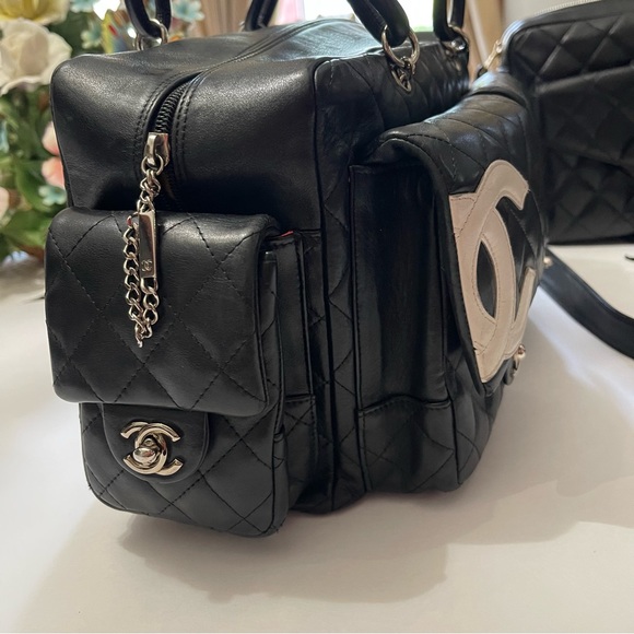 🔥CHANEL Cambon Ligne Black Quilted Leather Multipocket Reporter Bag - Picture 9 of 16